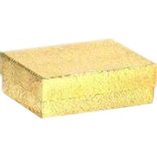 Cotton Filled Jewelry Gift Box Gold Color 3 1/4" (Only 1 Box)