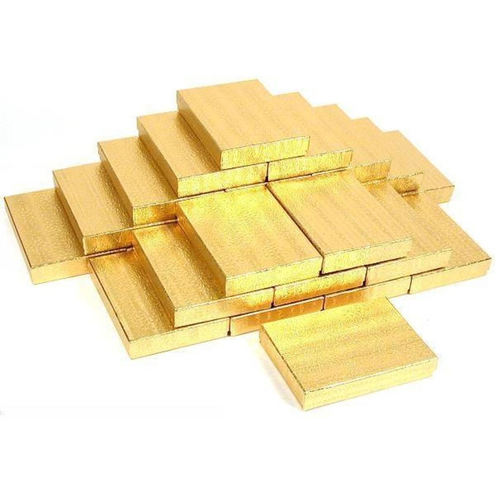 Cotton Box Gold 5 3/8" x 3 7/8" x 1" 25pc