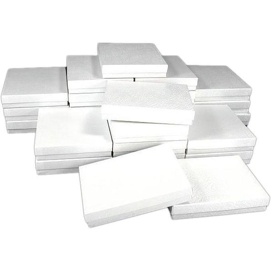 Cotton Box Swirl White 6 1/8" x 5 1/8" x 1 1/8" 25pc