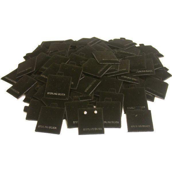 100 Puff Earring Card Display Black Showcase Tray