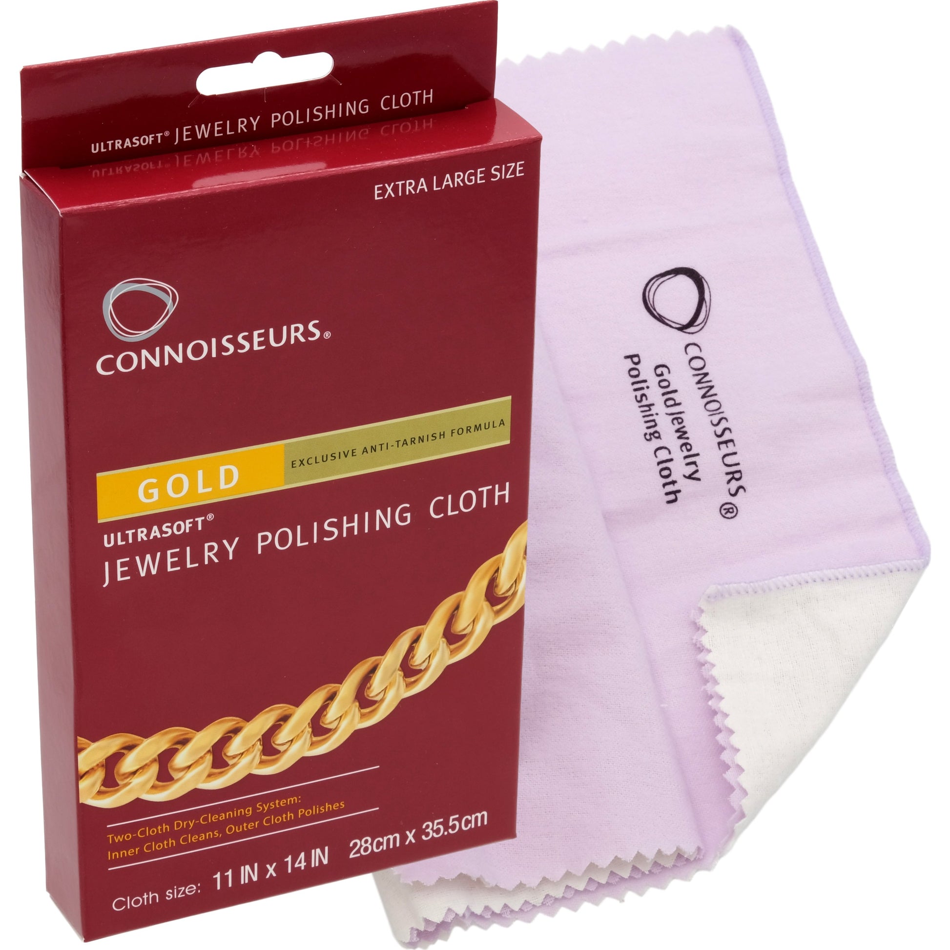 Connoisseurs Gold Jewelry Polishing Cloths 2Pcs – FindingKing