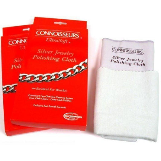 Connoisseurs Silver Jewelry Polishing Cloths 2Pcs