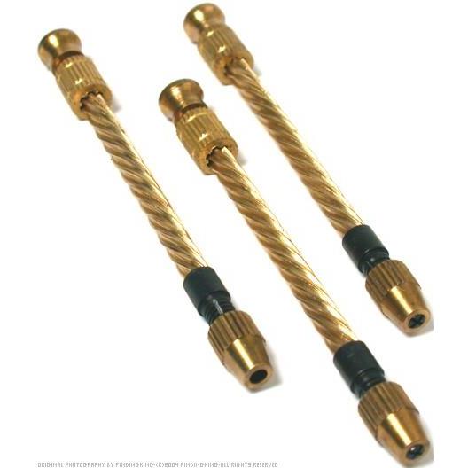 3 Brass Spiral Hand Drills
