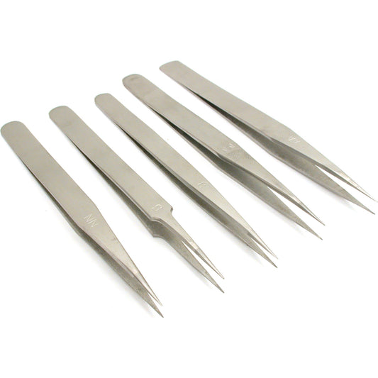 Tweezers #AA #MM #NN #3 #5 5Pcs