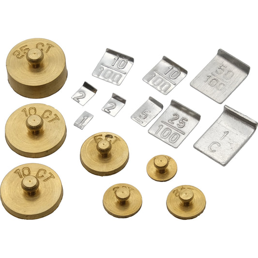 Balance Scale Weights 25ct-1 cent 6Pcs