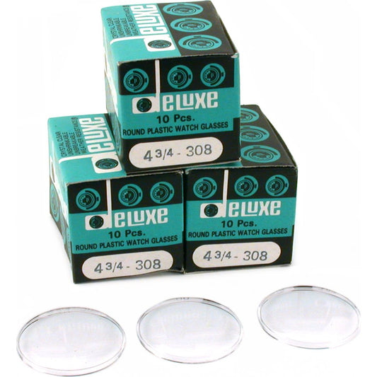 Plastic Watch Crystals 30.8mm 30Pcs