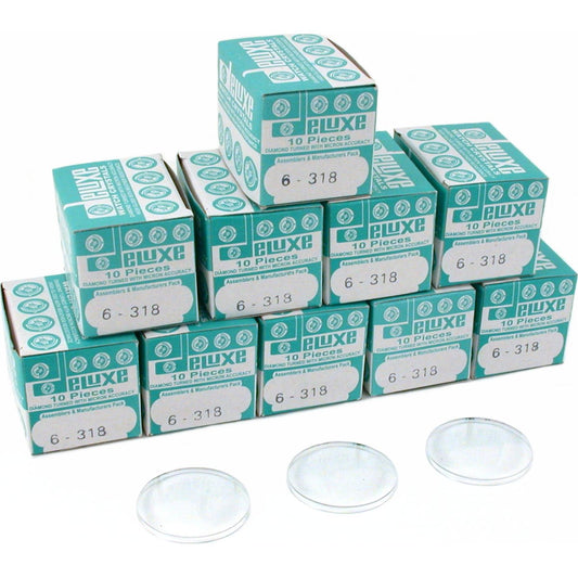 100 Plastic Watch Crystals Watchmaker Dome Parts 31.8mm