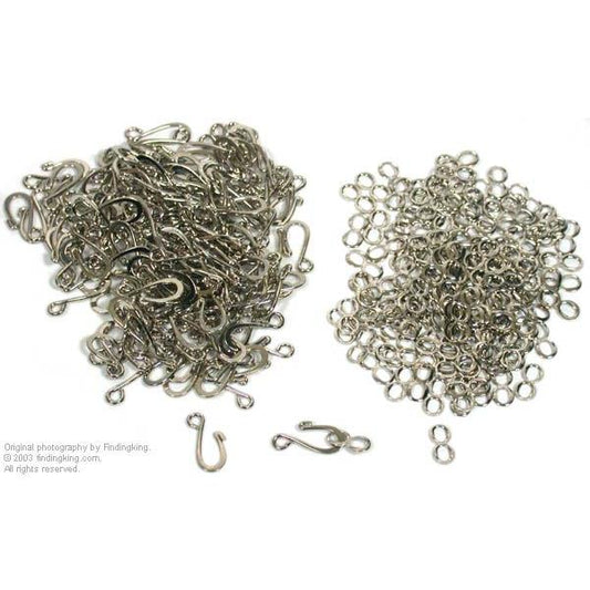 144 Hook Eye S Figure 8 Nickel Chain Clasp FindingKing