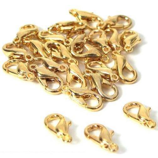 24 Lobster Clasps Claw Gold Plated Hamilton Mint Part