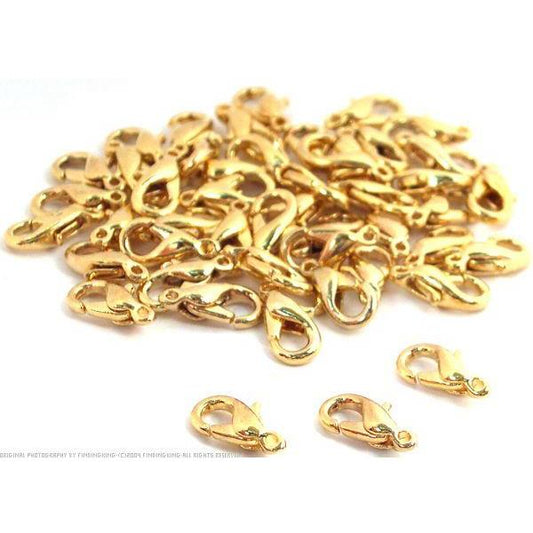 48 Lobster Clasps Claw Gold Plated Hamilton Mint Part