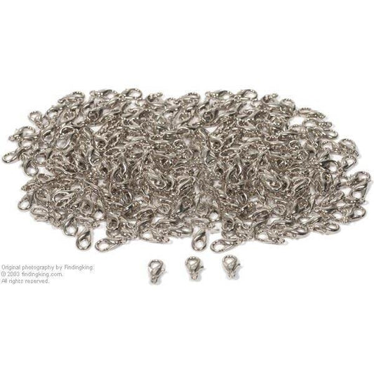 200 Silver Plated Lobster Claw Clasps Jewelry Findings