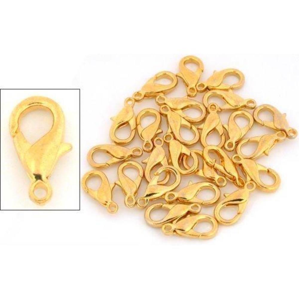 Lobster Clasp Gold Plated 16.5mm 25Pcs