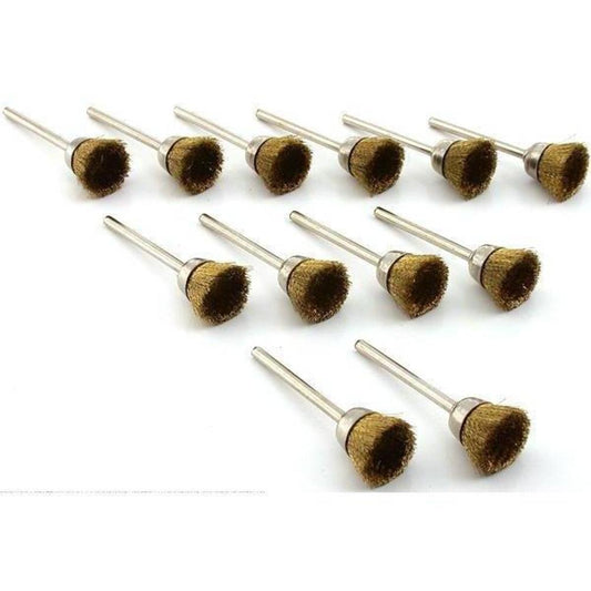 Cup Brushes Brass 3/4" 12Pcs