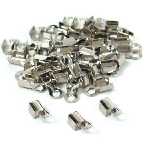 Cord Ends Nickel Plated 8.6mm 40Pcs