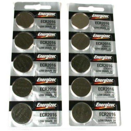 Energizer CR2016 Lithium Battery, Card of 5