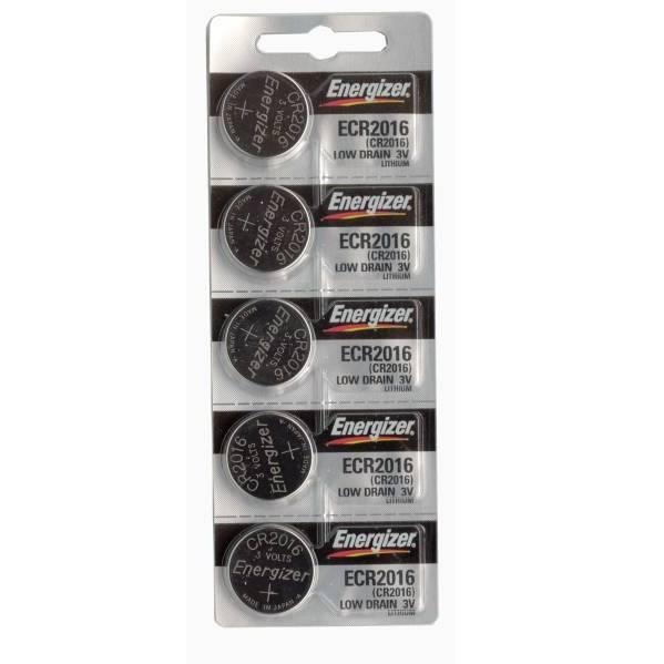 Energizer CR2016 Lithium Battery, Card of 5
