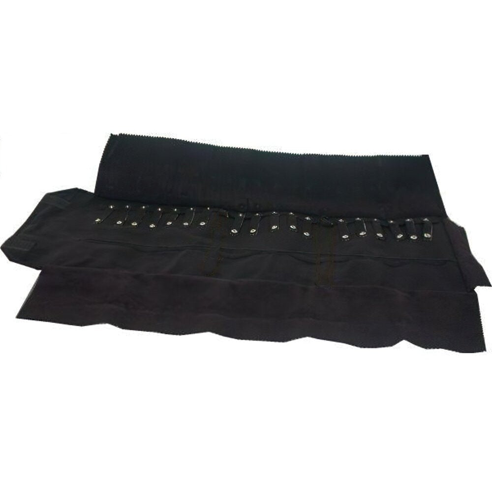 Black Velvet Chain Roll Up 20 Snaps Travel Display FindingKing