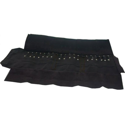 Black Velvet Chain Roll Up 20 Snaps Travel Display FindingKing
