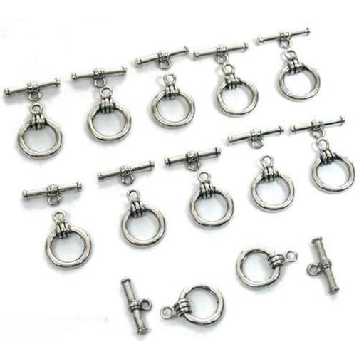 Bali Beads Antique Silver 12 Toggle Clasp