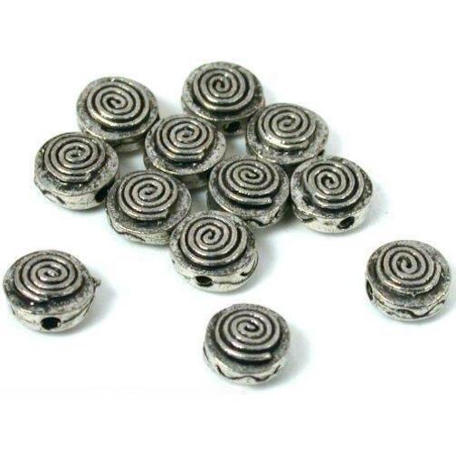 12 Bali Saucer Beads Silver Wire Beading Part 7.5mm