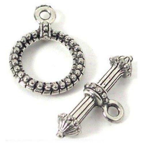 Bali Toggle Clasp Antique Silver Plated 18mm