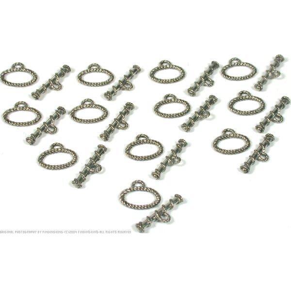12 Bali Toggle Clasps Oval Beading Necklace Bracelets
