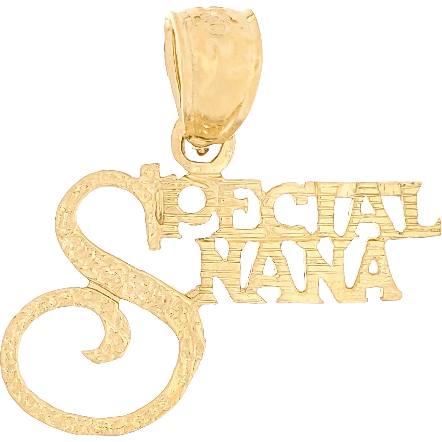 Special Nana Charm 15mm & 18" Chain 14k Gold