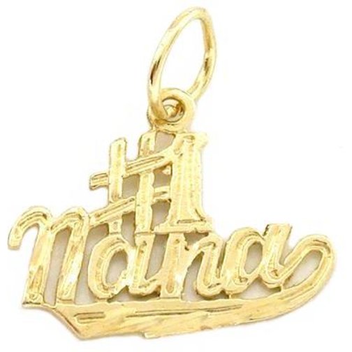 #1 Nana Charm Diamond-Cut 14k Gold 12mm