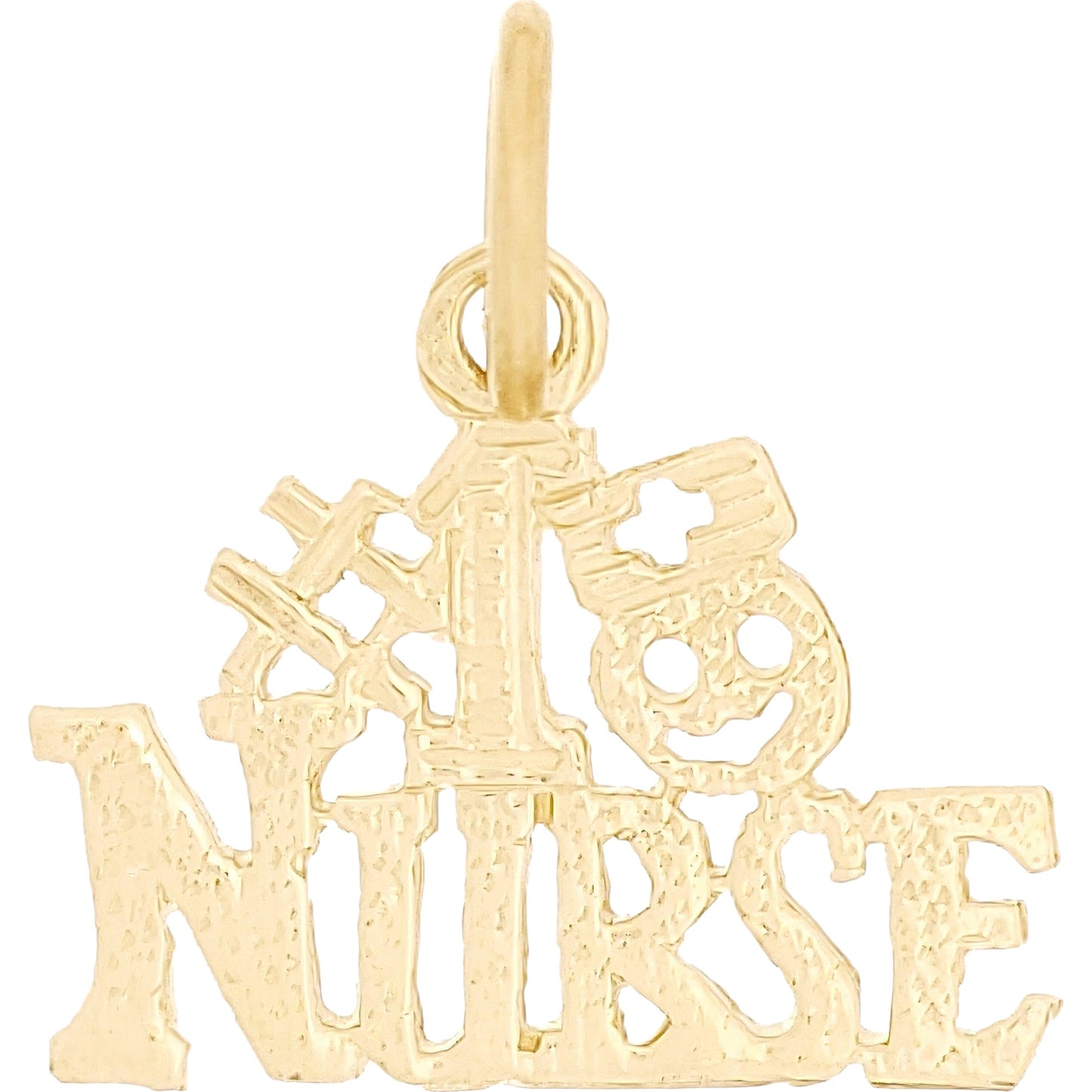 #1 Nurse Charm 14k Gold 18mm