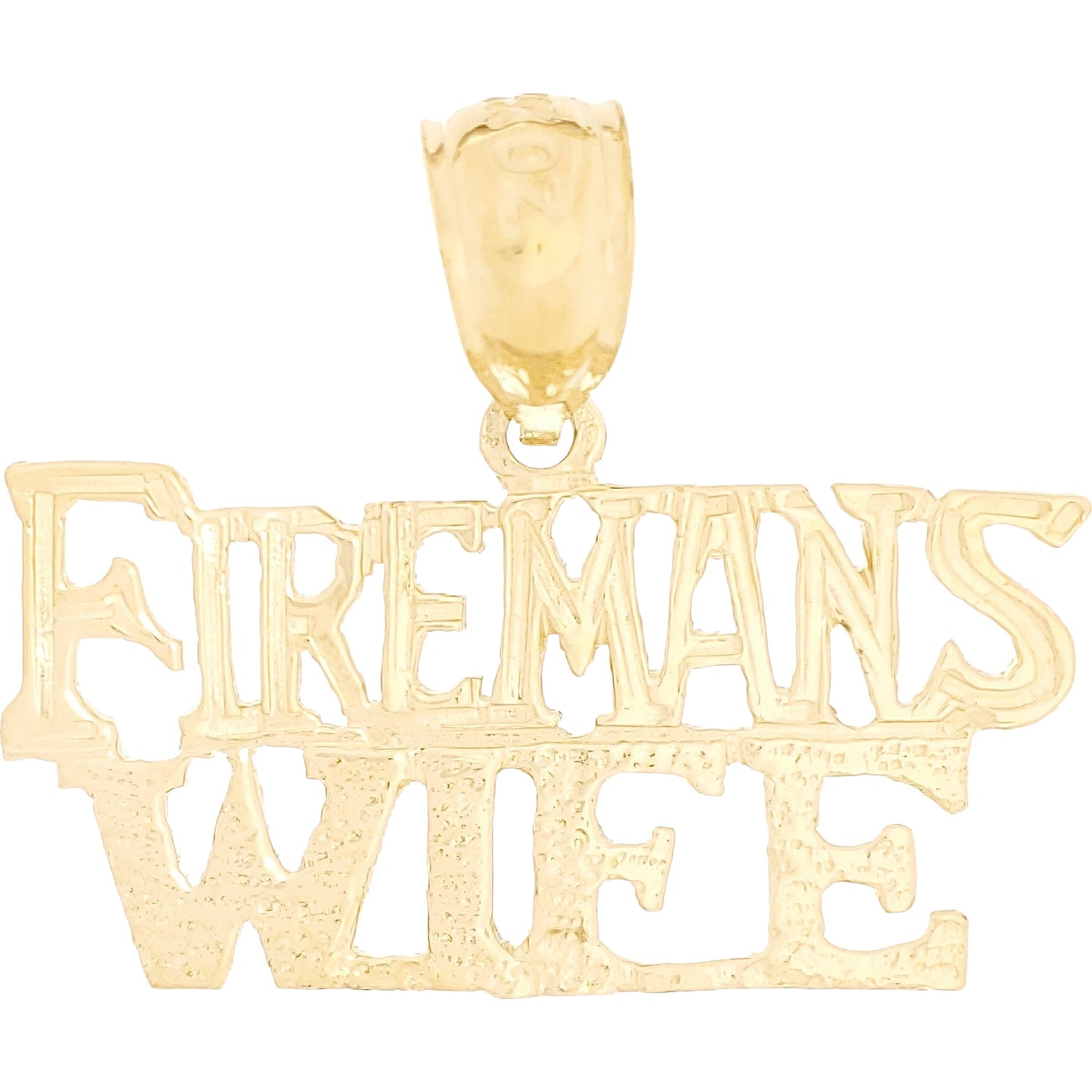 Fireman's Wife Charm 14k Gold 12mm