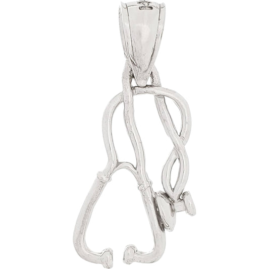 Stethoscope Charm 14k Gold 17mm