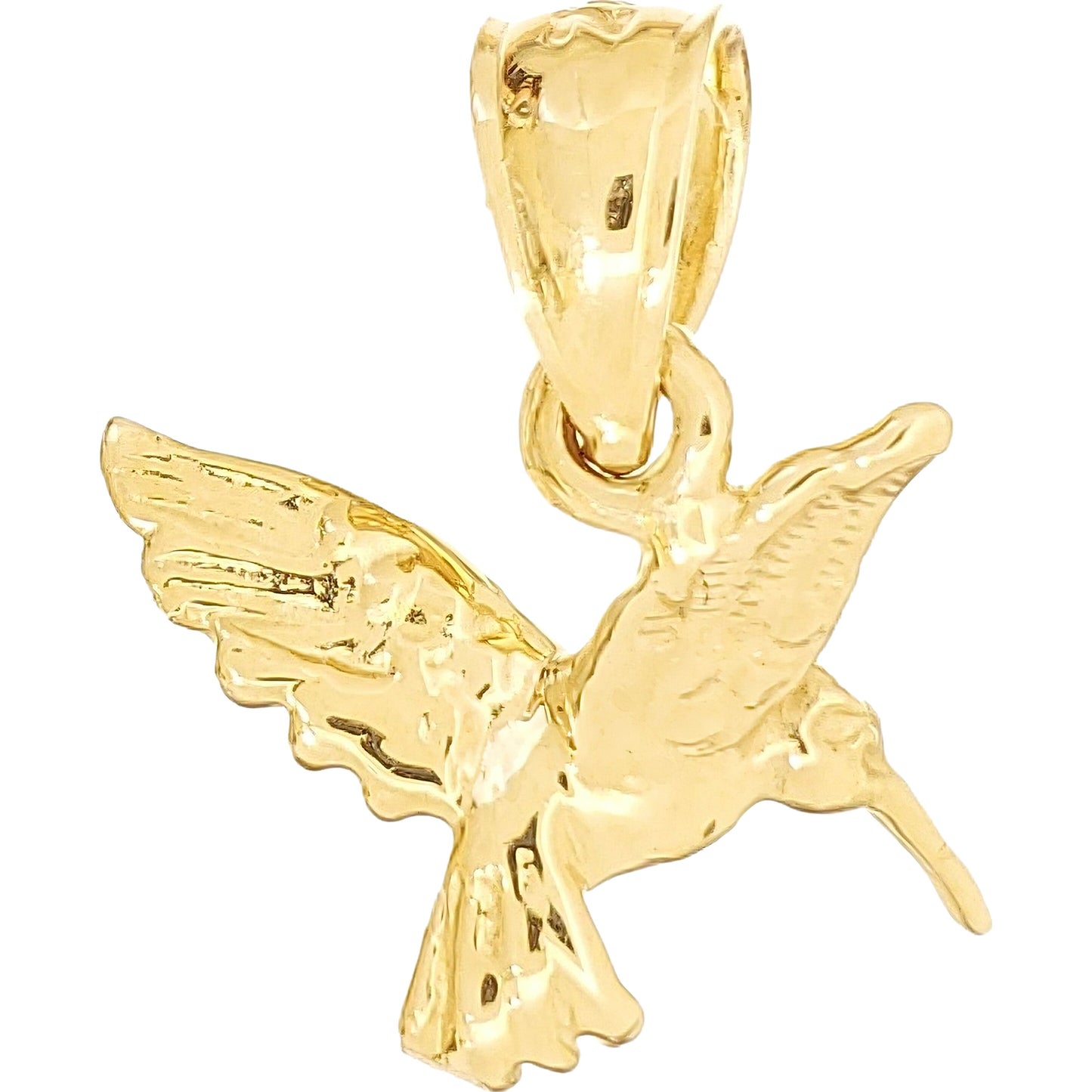 Hummingbird Charm 14K Gold 11mm