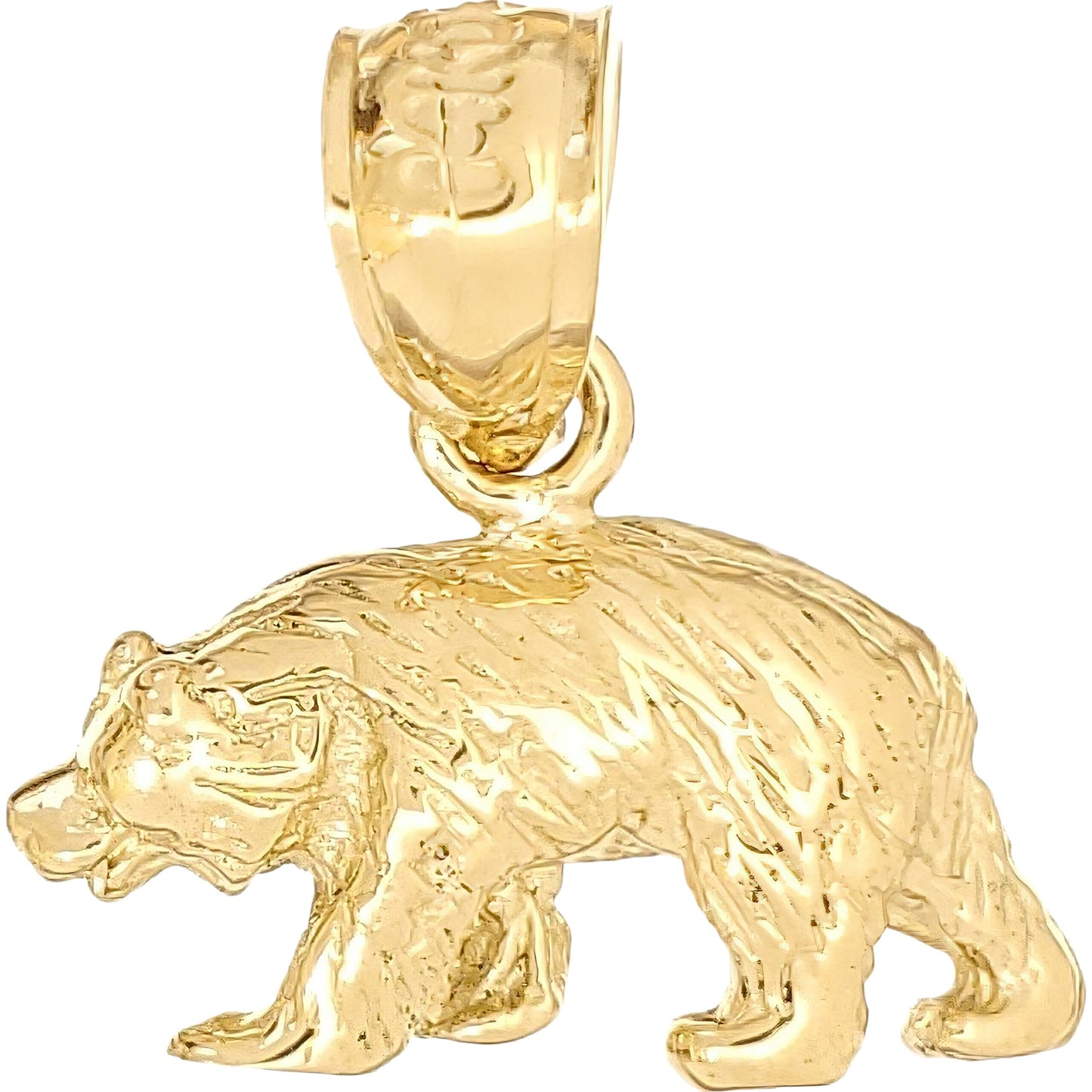 Bear Charm 14k Gold 10mm