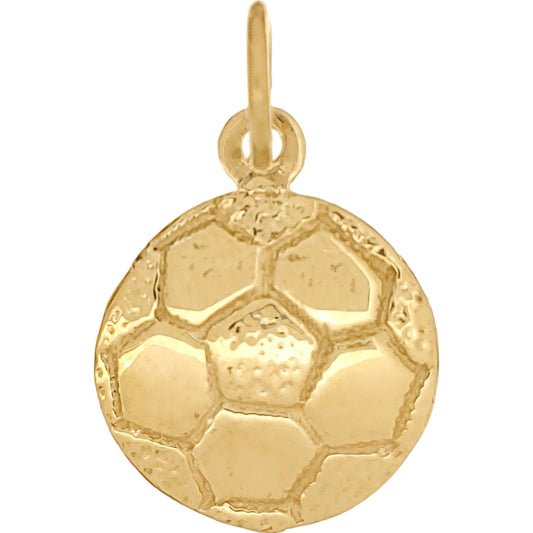 Soccer Ball Charm 14k Gold 13mm