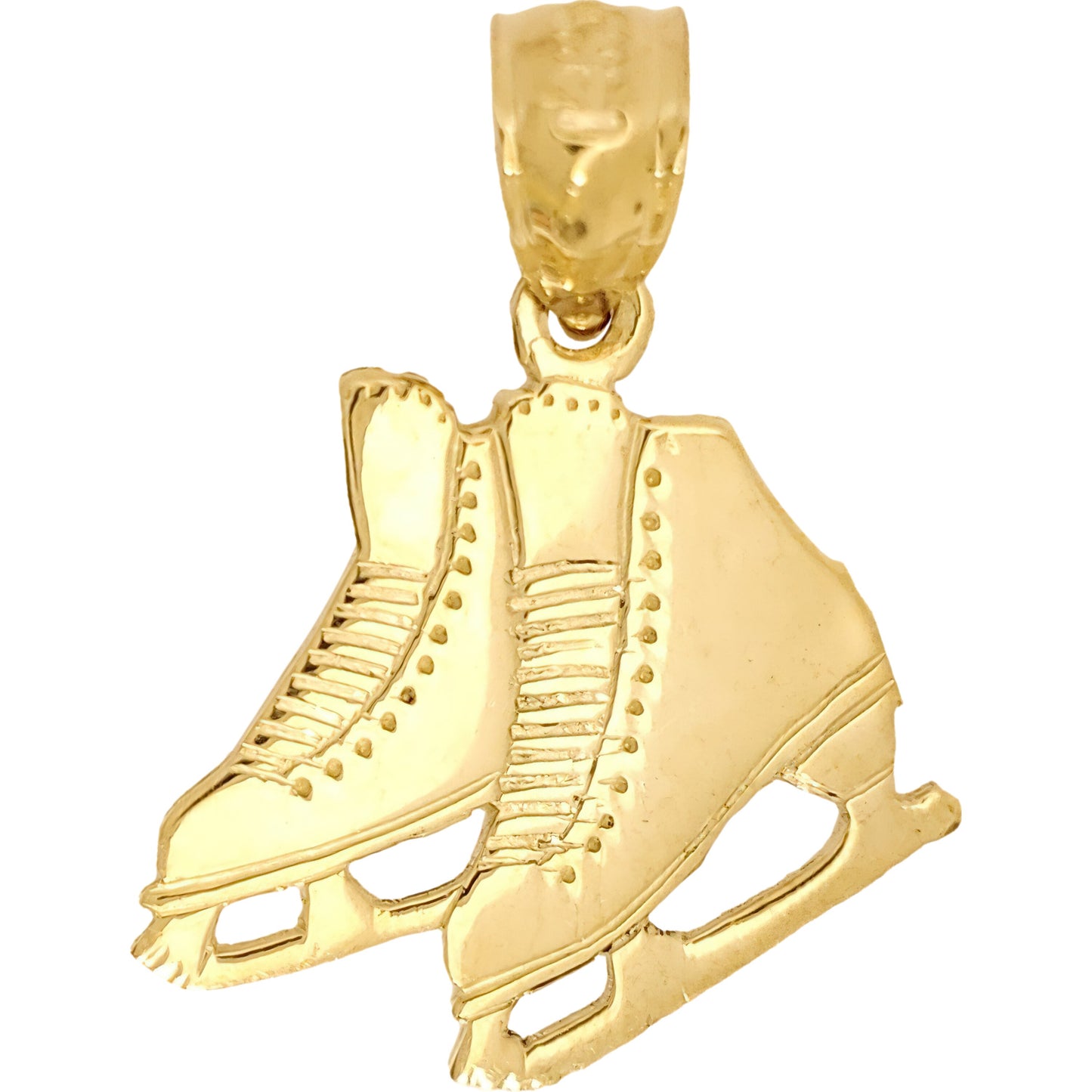 Ice Skates Charm 14k Gold 16.5mm