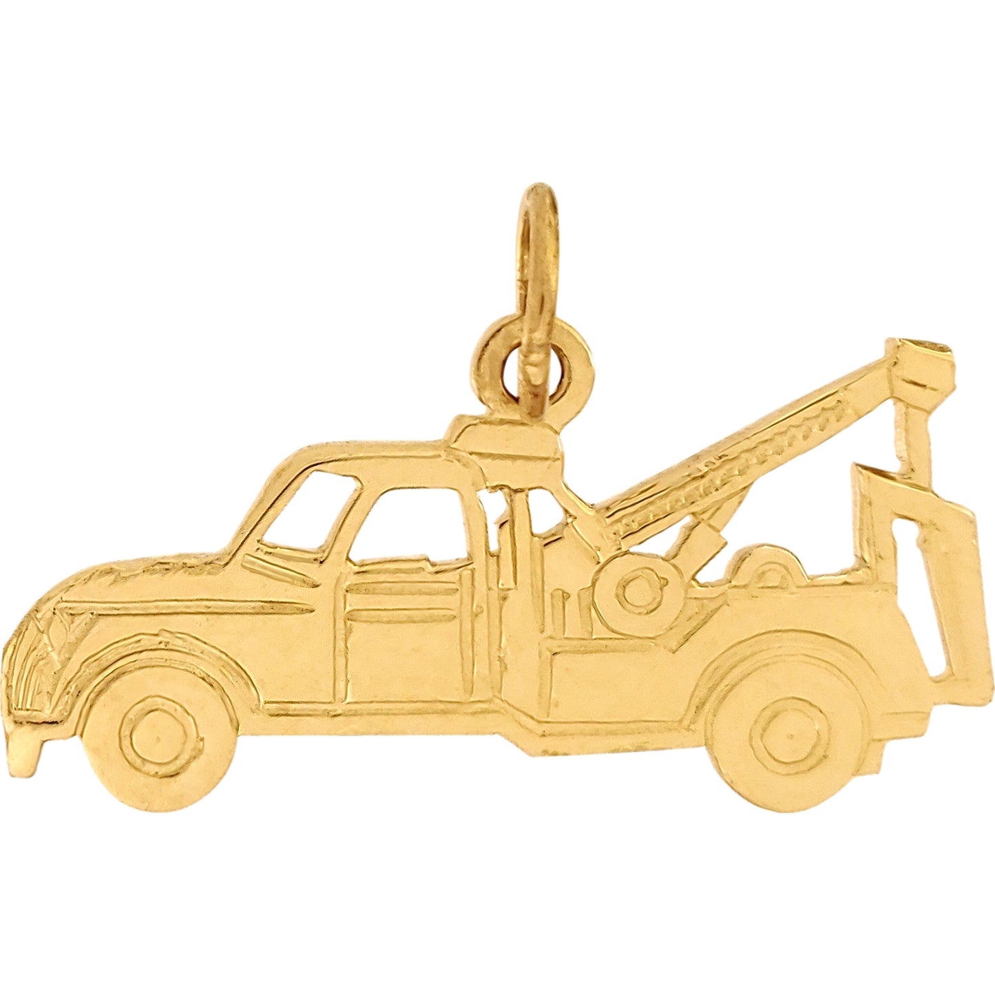 Tow Truck Charm 14k Gold 11mm
