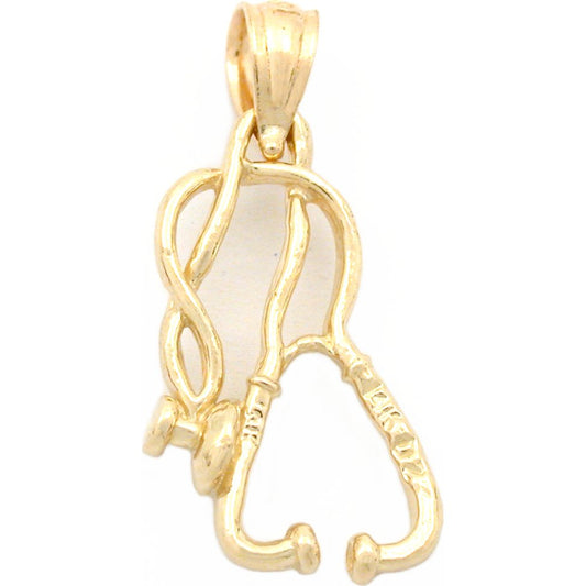 Stethoscope Charm 14K Gold 17mm