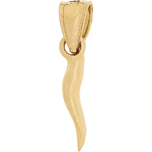 Italian Horn Charm 14k Gold 13mm