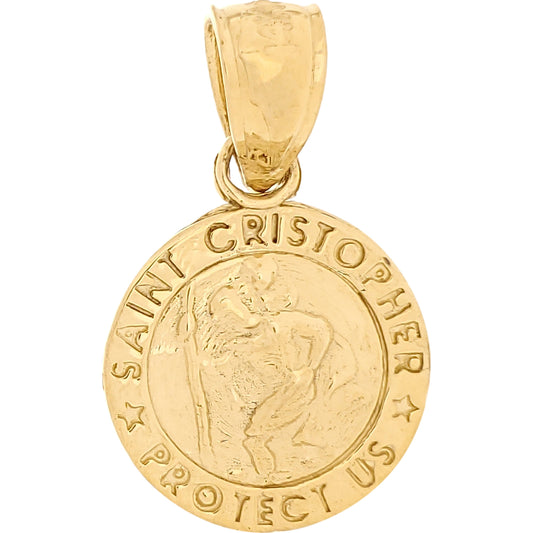 St. Christopher Charm 14k Gold 13mm