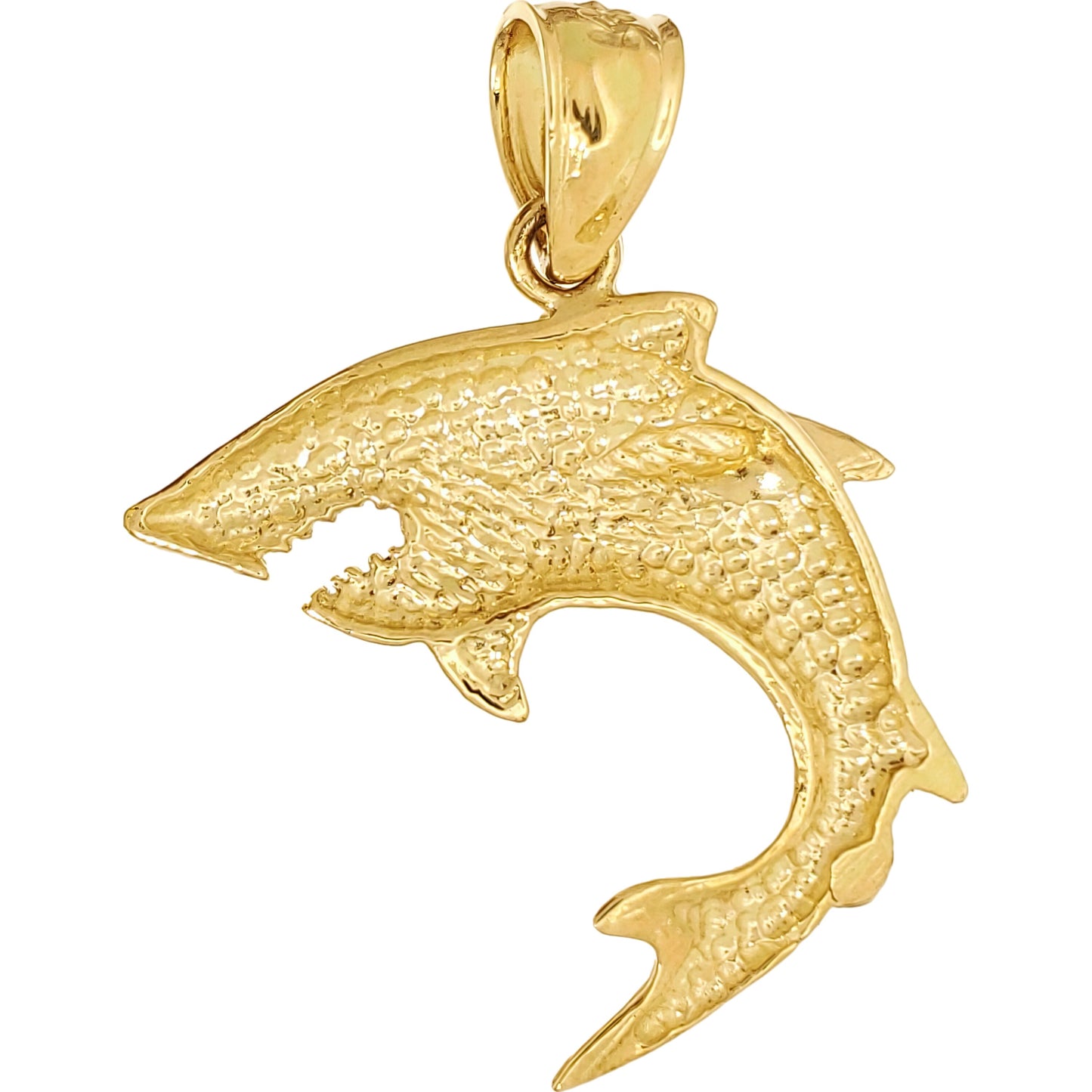 Shark Charm 14k Gold 20mm