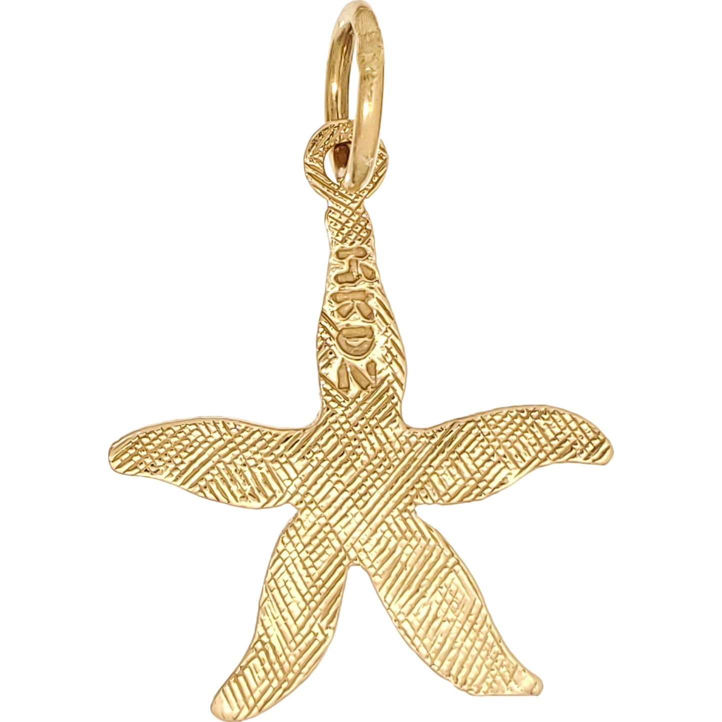 Starfish Charm 14k Gold 17mm