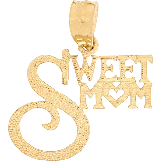 Sweet Mom Charm 14k Gold 14mm