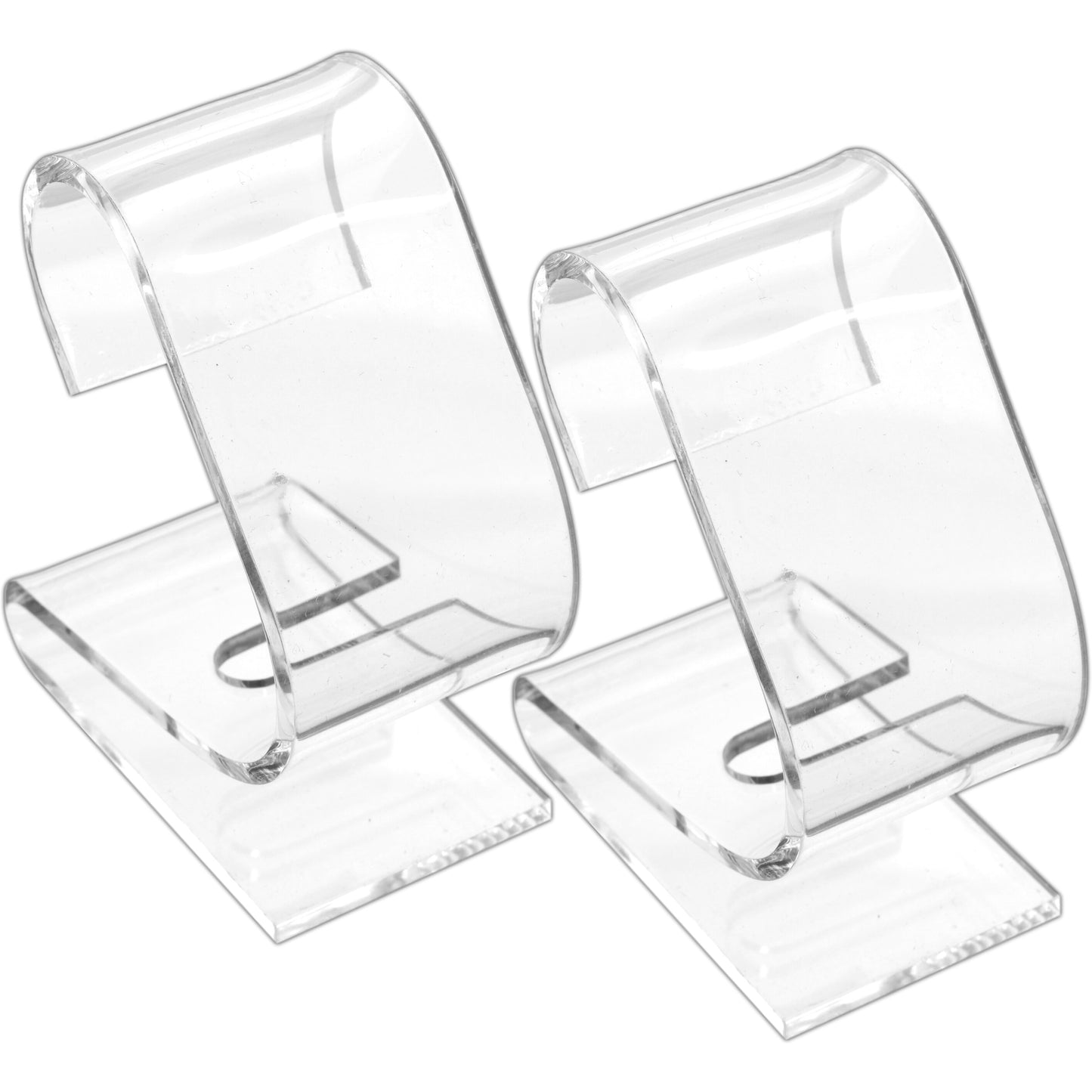 2 Clear Watch Displays Acrylic Stand Showcases Tools