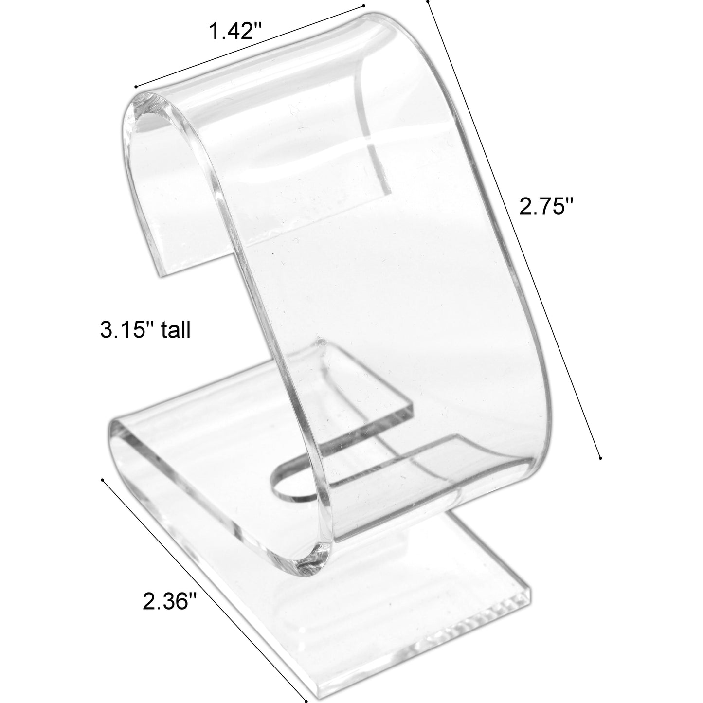 8 Clear Acrylic Watch Display Stands