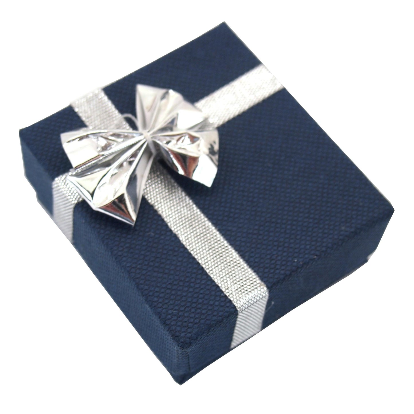 Earring Bow-Tie Gift Box Blue 2" (Only 1 Box)