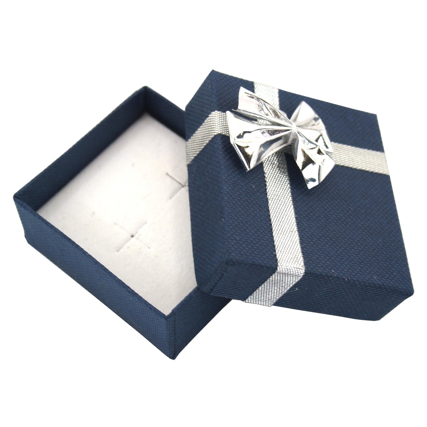 24 Blue Bow Tie Earring Gift Boxes