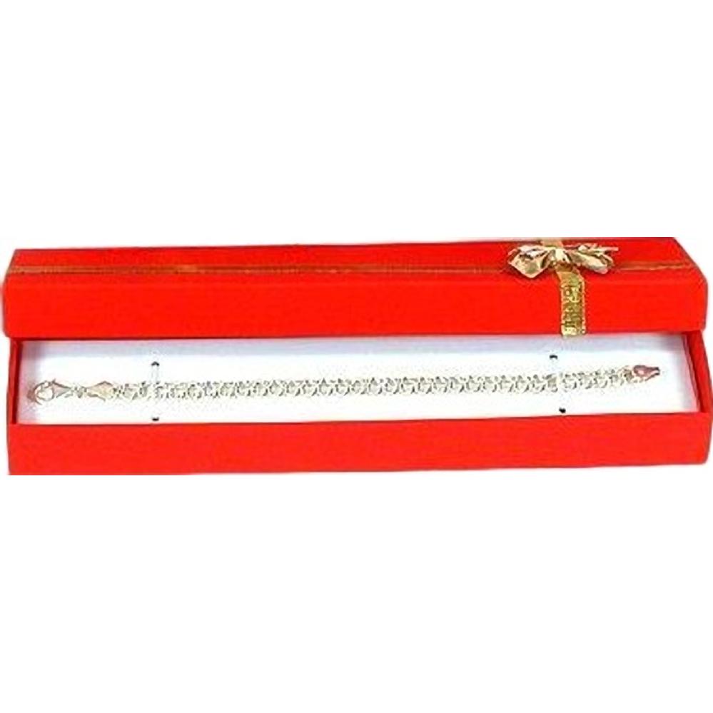 12 Red Bracelet Display Box Gold Bow Jewelry Display