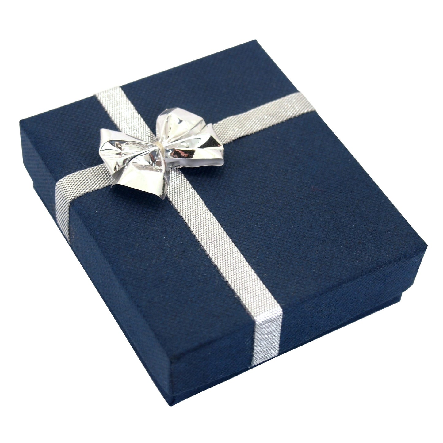 Blue Bow-Tie Jewelry Gift Box Pendant Earrings Showcase Display