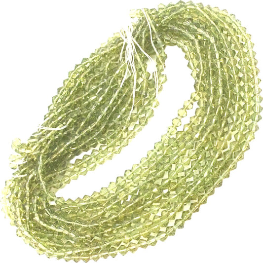 Bicone Faceted Fire Polished Chinese Crystal Beads Olive 4mm 14" Strand