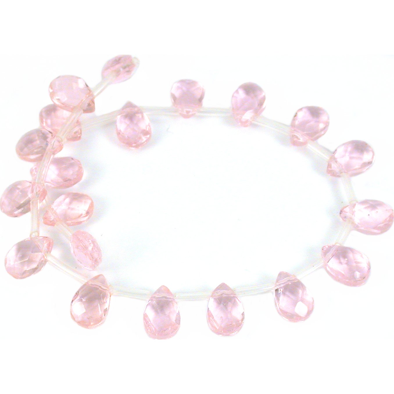 Teardrop Faceted Fire Polished Chinese Crystal Beads Pink 9mm 1 Strand